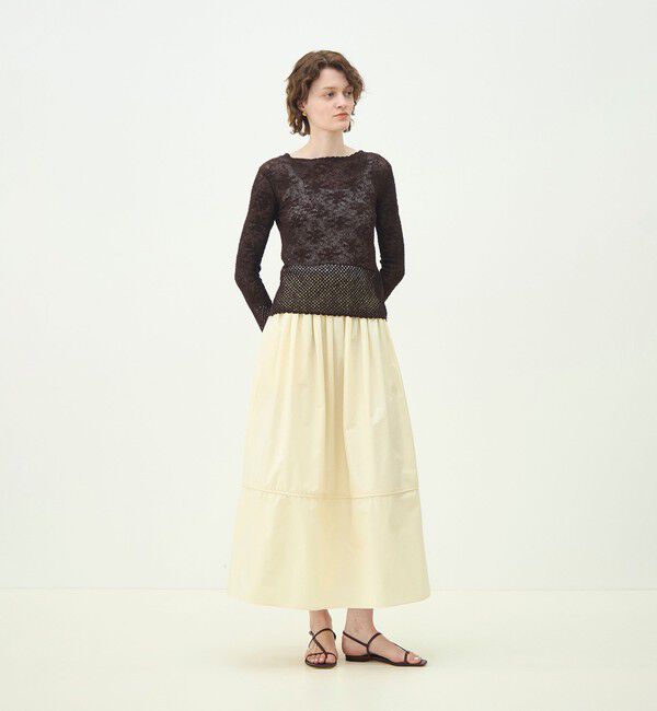 MACPHEE「レーシーニット ボートネックプルオーバー」|ニット・セーター|