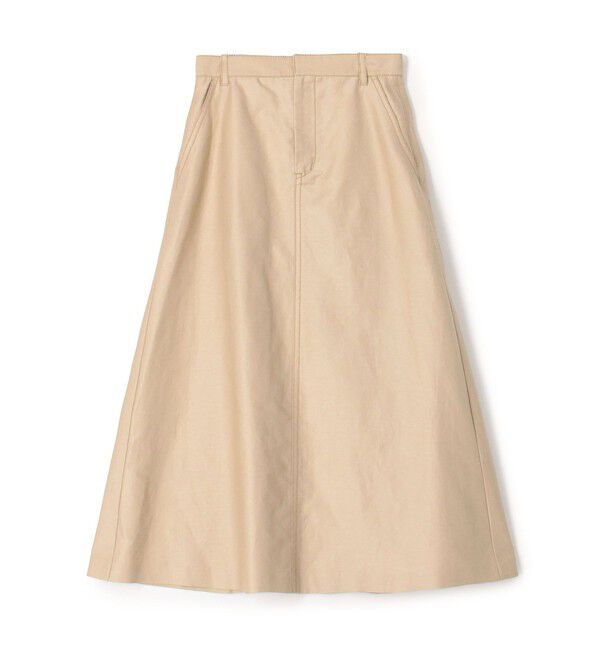TOMORROWLAND collection「【WEB先行予約】コットンラミーモーススキン トラペーズスカート」|フレア|45 ベージュ