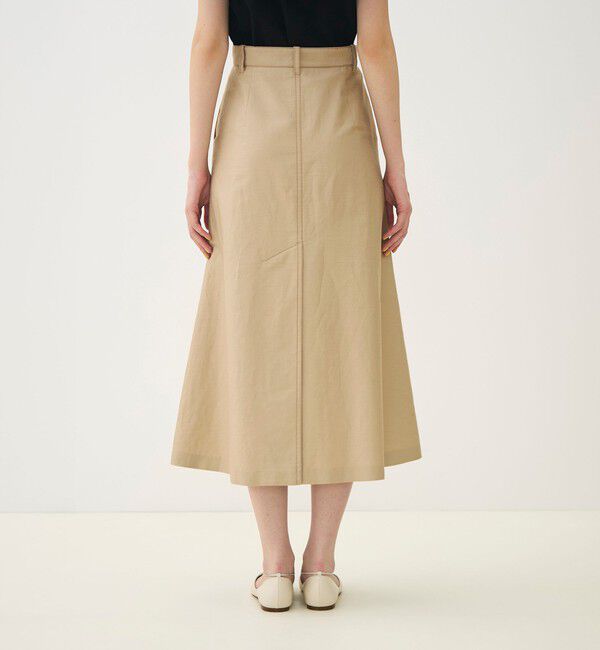 TOMORROWLAND collection「【WEB先行予約】コットンラミーモーススキン トラペーズスカート」|フレア|