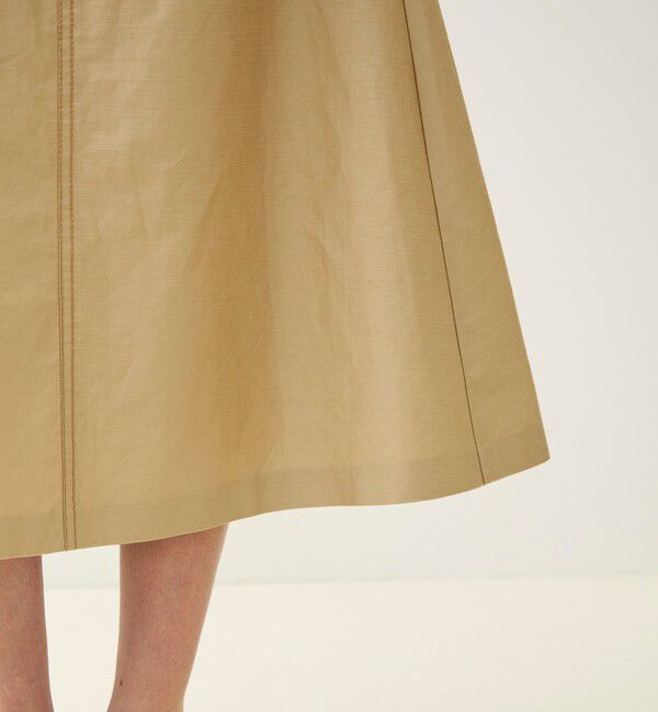 TOMORROWLAND collection「【WEB先行予約】コットンラミーモーススキン トラペーズスカート」|フレア|