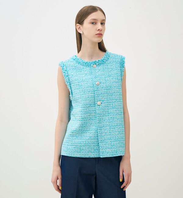 TOMORROWLAND collection「【WEB先行予約】クレールファンシー フロンタブルベスト」|ベスト・ジレ|