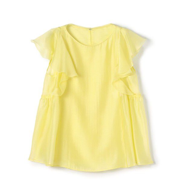 Ballsey「【WEB先行予約】セルロースポリエステルオーガンジー フレアスリーブブラウス」|シャツ・ブラウス|21 イエロー
