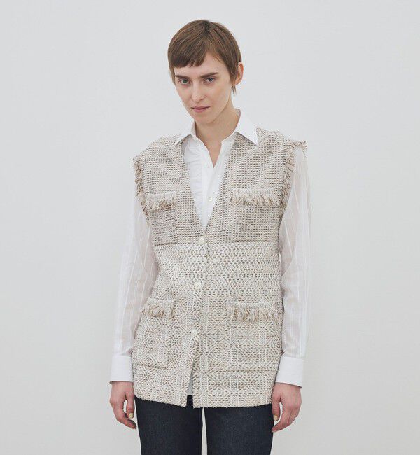 DES PRES「インレイパターン ニットジレ」|ベスト・ジレ|
