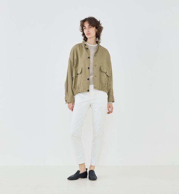 GALERIE VIE「ダストリネン スタンドカラーブルゾン」|ブルゾン・スタジャン|