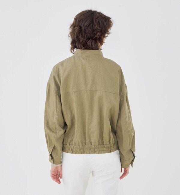 GALERIE VIE「ダストリネン スタンドカラーブルゾン」|ブルゾン・スタジャン|