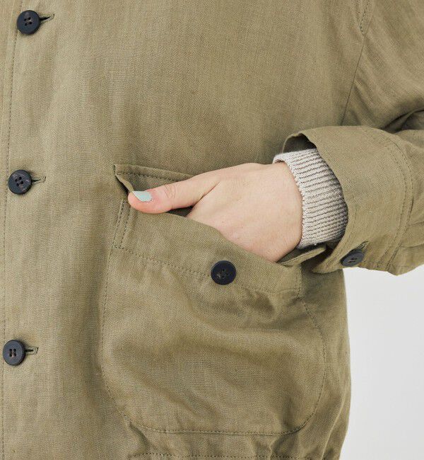 GALERIE VIE「ダストリネン スタンドカラーブルゾン」|ブルゾン・スタジャン|