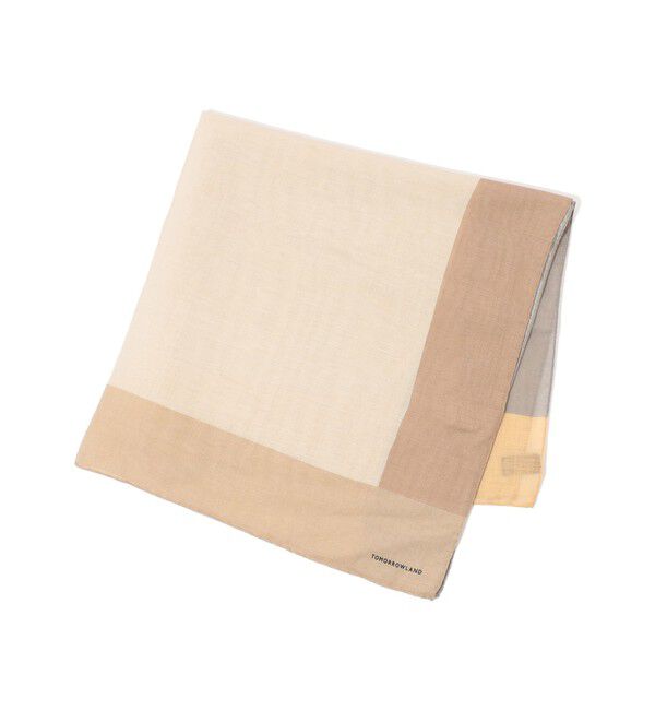 TOMORROWLAND GOODS「TOMORROWLAND コットンリネンシルク パネルスカーフ」|バンダナ・スカーフ|16 ベージュ系