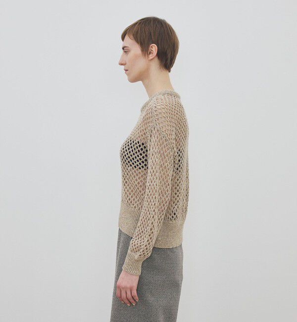 DES PRES「リネンポリエステルコットンリリヤーン クルーネックプルオーバー」|ニット・セーター|