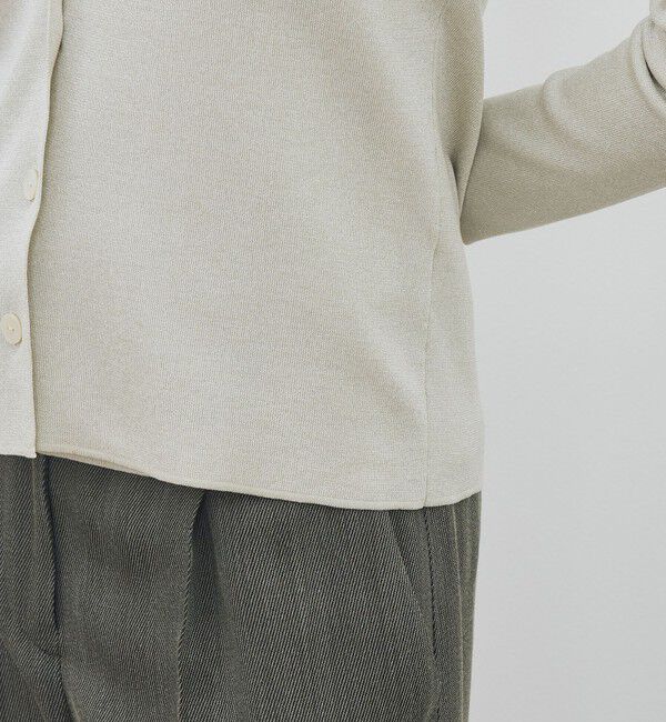 DES PRES「ハイツイストシルクストレッチ Vネックカーディガン」|カーディガン|