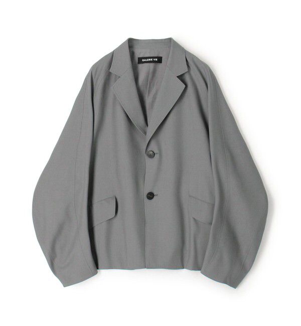 GALERIE VIE「ウォッシャブルトロピカル チェスターカラージャケット」|その他|17 チャコールグレー