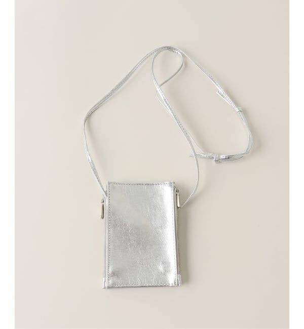  「【blancle/ ブランクレ】M.LETHER Double multi case」|ショルダー・メッセンジャー|シルバー