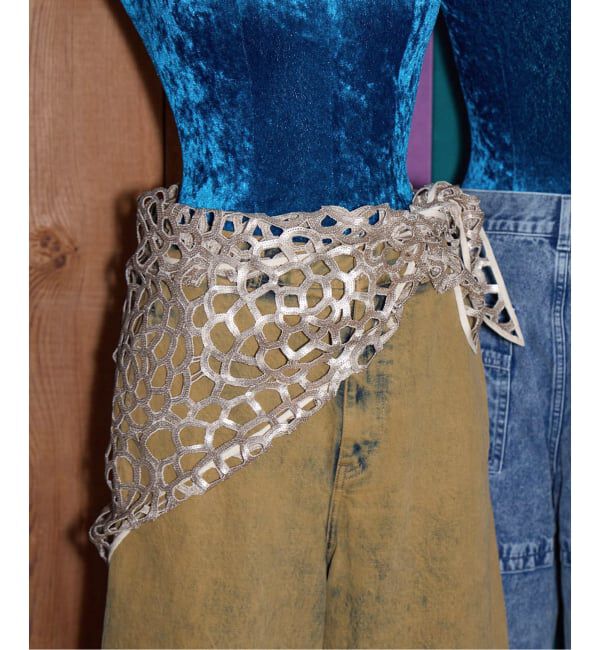  「LIVINGTONE SPANGLE SCARF LT-ACC01-10：スカーフ」|バンダナ・スカーフ|ゴールド