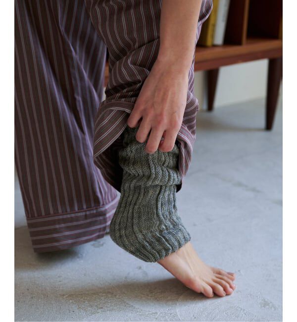 EMILYWEEK「《追加2》シルクレッグウォーマー」|レッグウォーマー|グレー