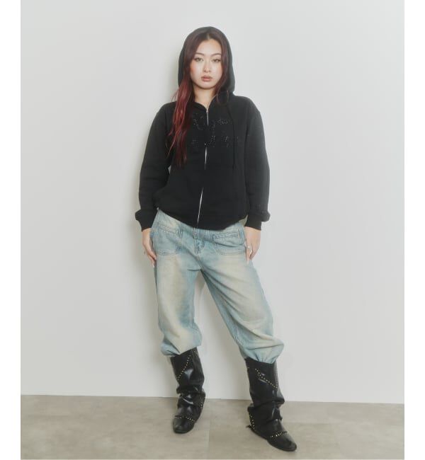 JOINT WORKS「Super Nova by Skin別注 Rhinestone Zip Hoodie」|パーカー|