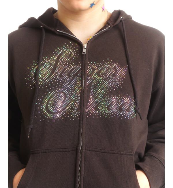 JOINT WORKS「Super Nova by Skin別注 Rhinestone Zip Hoodie」|パーカー|