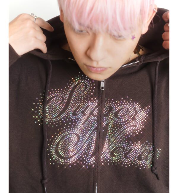 JOINT WORKS「Super Nova by Skin別注 Rhinestone Zip Hoodie」|パーカー|