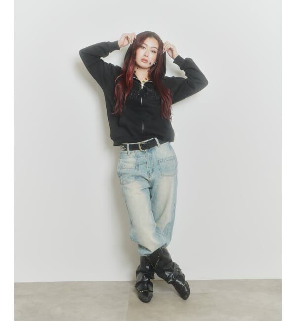 JOINT WORKS「Super Nova by Skin別注 Rhinestone Zip Hoodie」|パーカー|