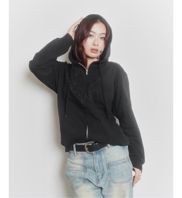 JOINT WORKS「Super Nova by Skin別注 Rhinestone Zip Hoodie」|パーカー|