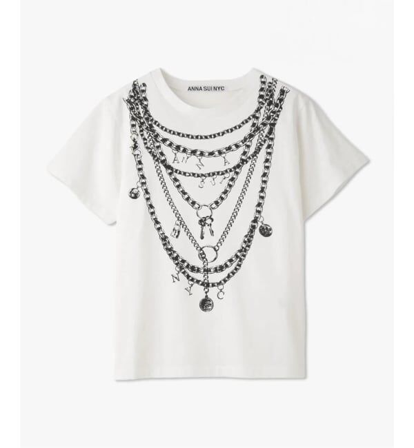 JOINT WORKS「ANNA SUI NYC / アナスイエヌワイシー フェイクアクセサリープリントTシャツ」|Tシャツ・カットソー|ホワイト