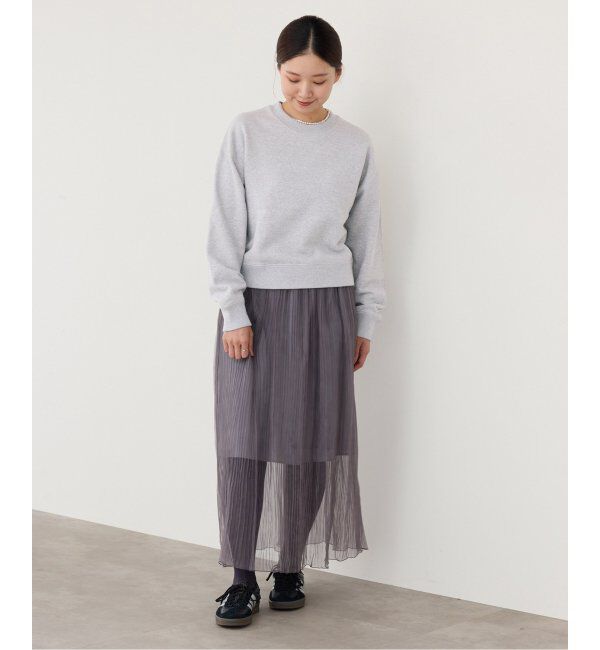 IENA「《追加2》コットン 裏毛クロップドプルオーバー」|スウェット・ジャージ|