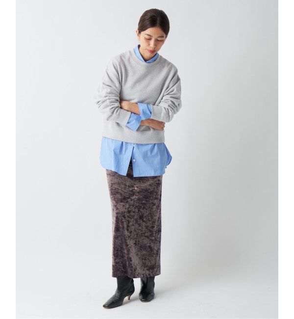 IENA「《追加2》コットン 裏毛クロップドプルオーバー」|スウェット・ジャージ|