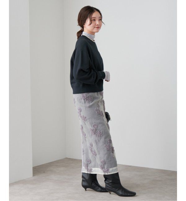 IENA「《追加2》コットン 裏毛クロップドプルオーバー」|スウェット・ジャージ|