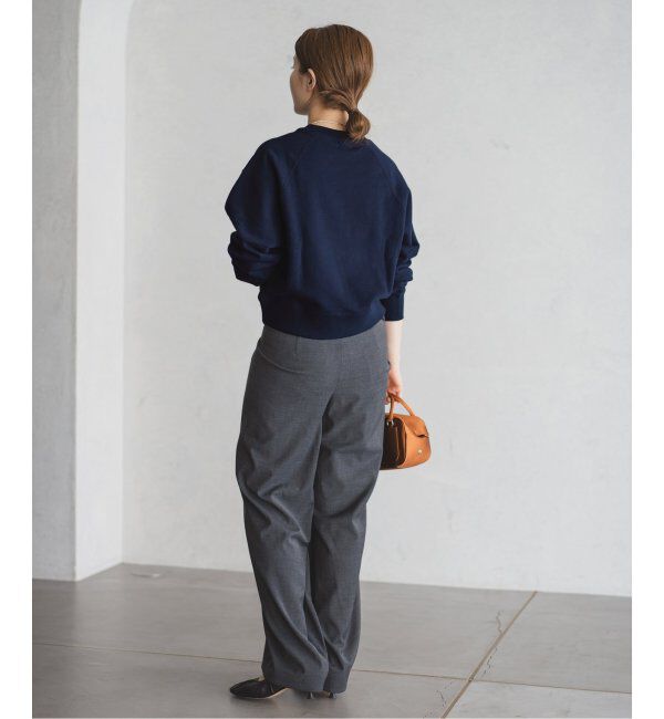 IENA「《追加2》コットン 裏毛クロップドプルオーバー」|スウェット・ジャージ|