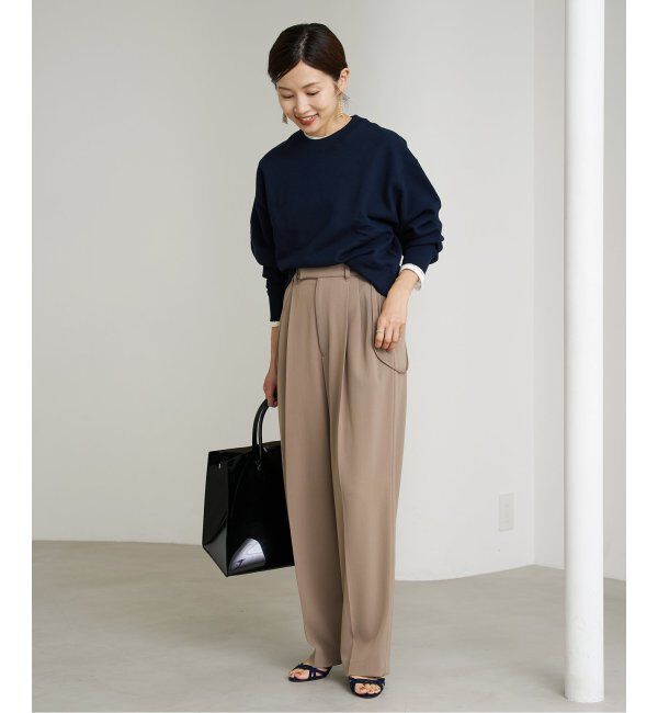 IENA「《追加2》コットン 裏毛クロップドプルオーバー」|スウェット・ジャージ|