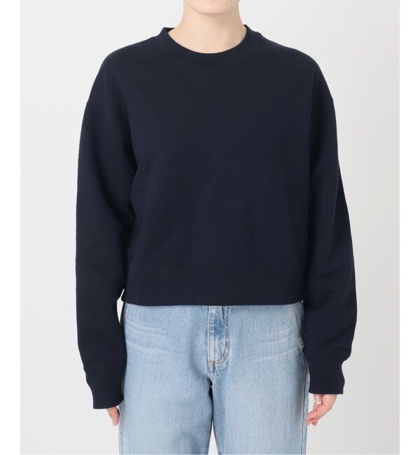 IENA「《追加2》コットン 裏毛クロップドプルオーバー」|スウェット・ジャージ|