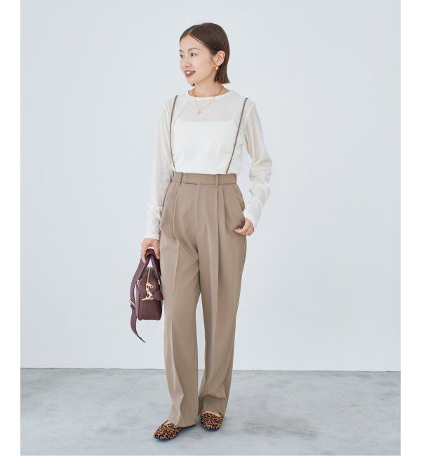 IENA「《追加2》サスペンダーツイルパンツ」|スラックス|