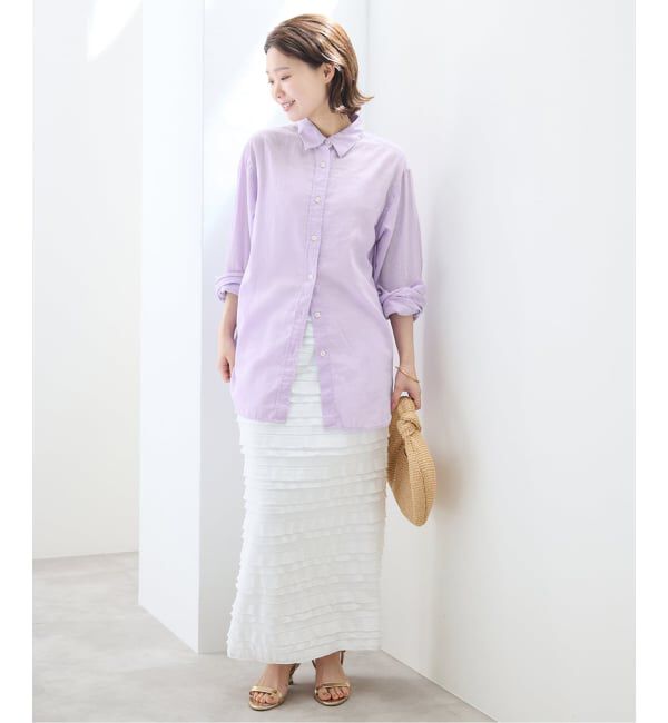 SLOBE IENA「リネンコットンレギュラーシャツ」|シャツ・ブラウス|