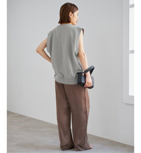 IENA「LOOPWHEELER for LOWERCASE 別注 ライトツリウラケ Vネックベスト」|ベスト・ジレ|