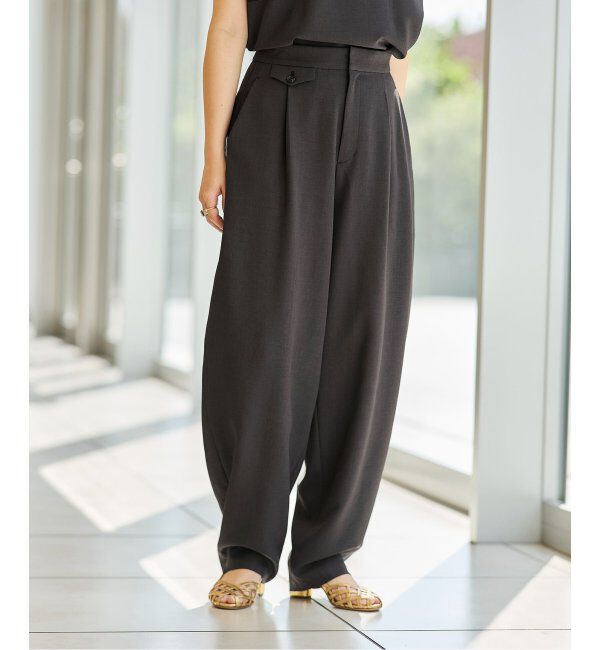 IENA LA BOUCLE「IENA LA BOUCLE カーブボリュームパンツ」|スラックス|グレーA