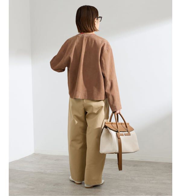 IENA「ラムスエードブルゾン」|ライダースジャケット|