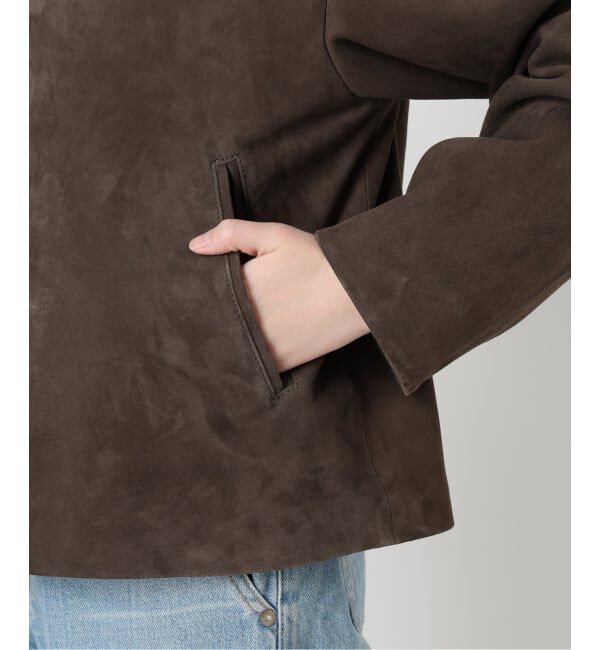 IENA「ラムスエードブルゾン」|ライダースジャケット|