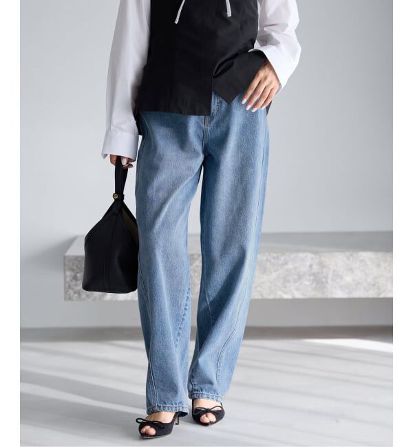 IENA「《追加2》カーブシルエットデニム」|デニム|