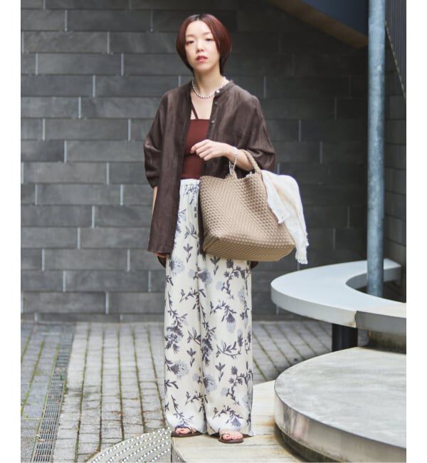 IENA「《一部カラーWEB限定》ラミーリヨセルバンドカラーシャツ」|シャツ・ブラウス|