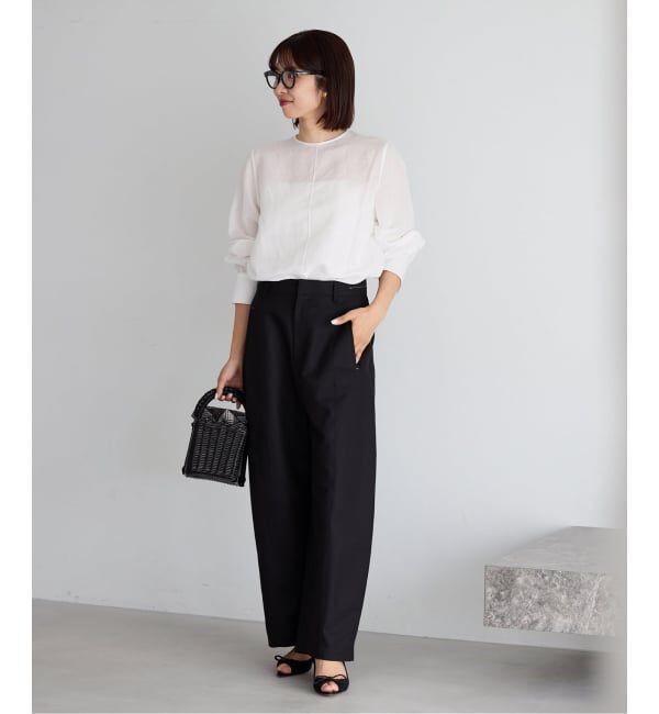 IENA「《新色/WEB限定/追加2》ラミーリヨセルノーカラーブラウス」|シャツ・ブラウス|