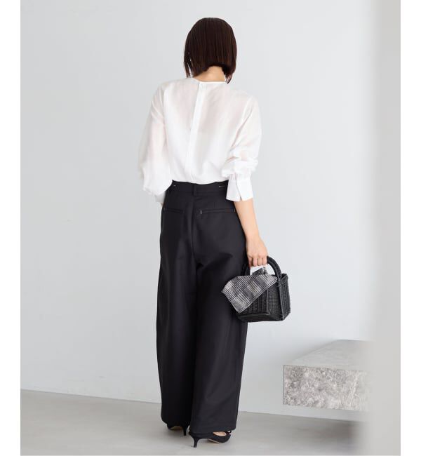 IENA「《新色/WEB限定/追加2》ラミーリヨセルノーカラーブラウス」|シャツ・ブラウス|