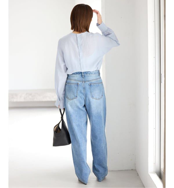 IENA「《新色/WEB限定/追加2》ラミーリヨセルノーカラーブラウス」|シャツ・ブラウス|