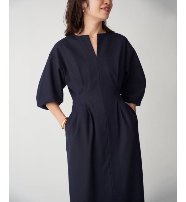 VERMEIL par iena「《追加4》P/Ry ウエストシェイプワンピース」|ワンピース|