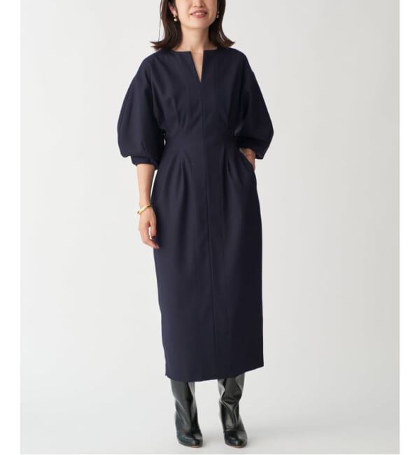 VERMEIL par iena「《追加4》P/Ry ウエストシェイプワンピース」|ワンピース|