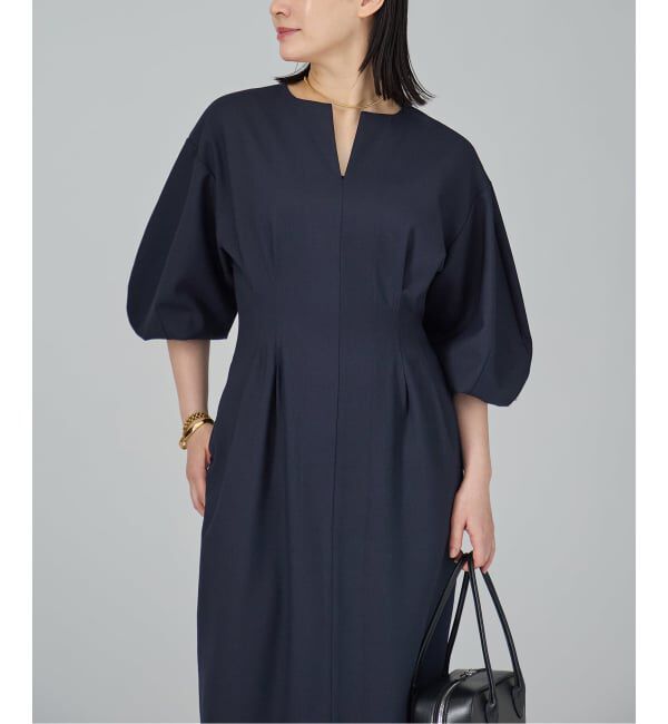 VERMEIL par iena「《追加4》P/Ry ウエストシェイプワンピース」|ワンピース|