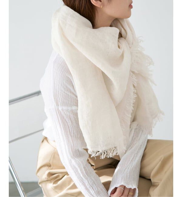 IENA「ASAUCE MELER/アソースメレ フランダースサン リネンガーゼ」|ストール|