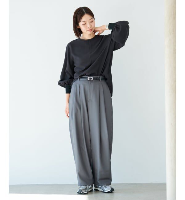 IENA「クルーネックシアーリブブラウス」|シャツ・ブラウス|