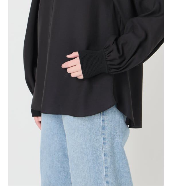 IENA「クルーネックシアーリブブラウス」|シャツ・ブラウス|