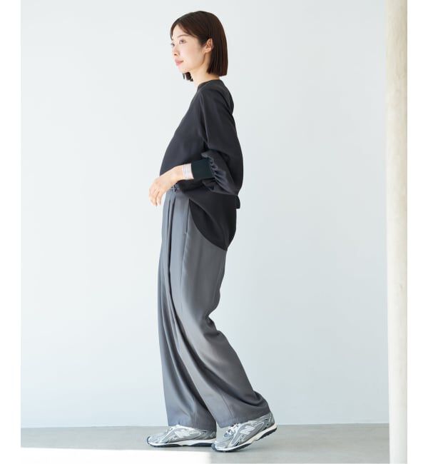 IENA「クルーネックシアーリブブラウス」|シャツ・ブラウス|