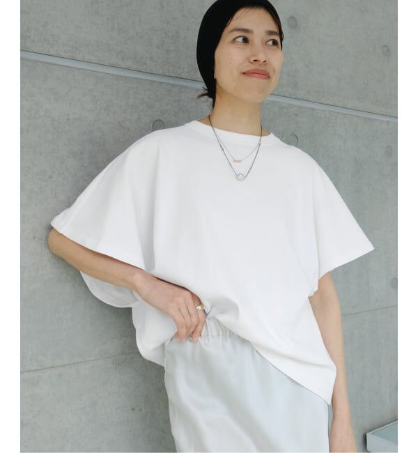 IENA「Maison IENA 別注 Nell/ネル アシンメトリーカットソー 261-80302」|Tシャツ・カットソー|ホワイト