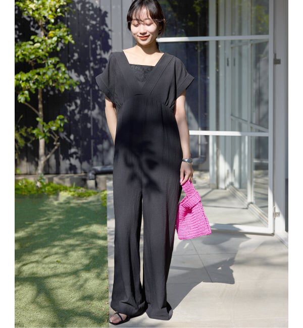 SLOBE IENA「《予約》シュリンクPEデザインオールインワン」|オールインワン|