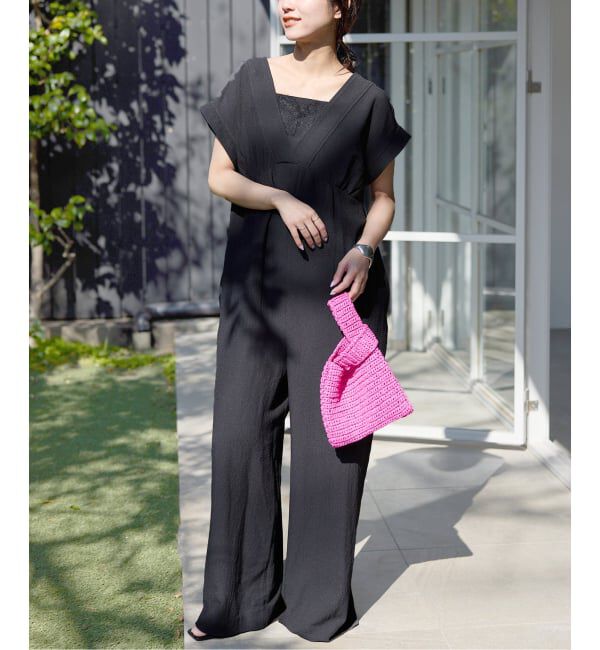 SLOBE IENA「《予約》シュリンクPEデザインオールインワン」|オールインワン|